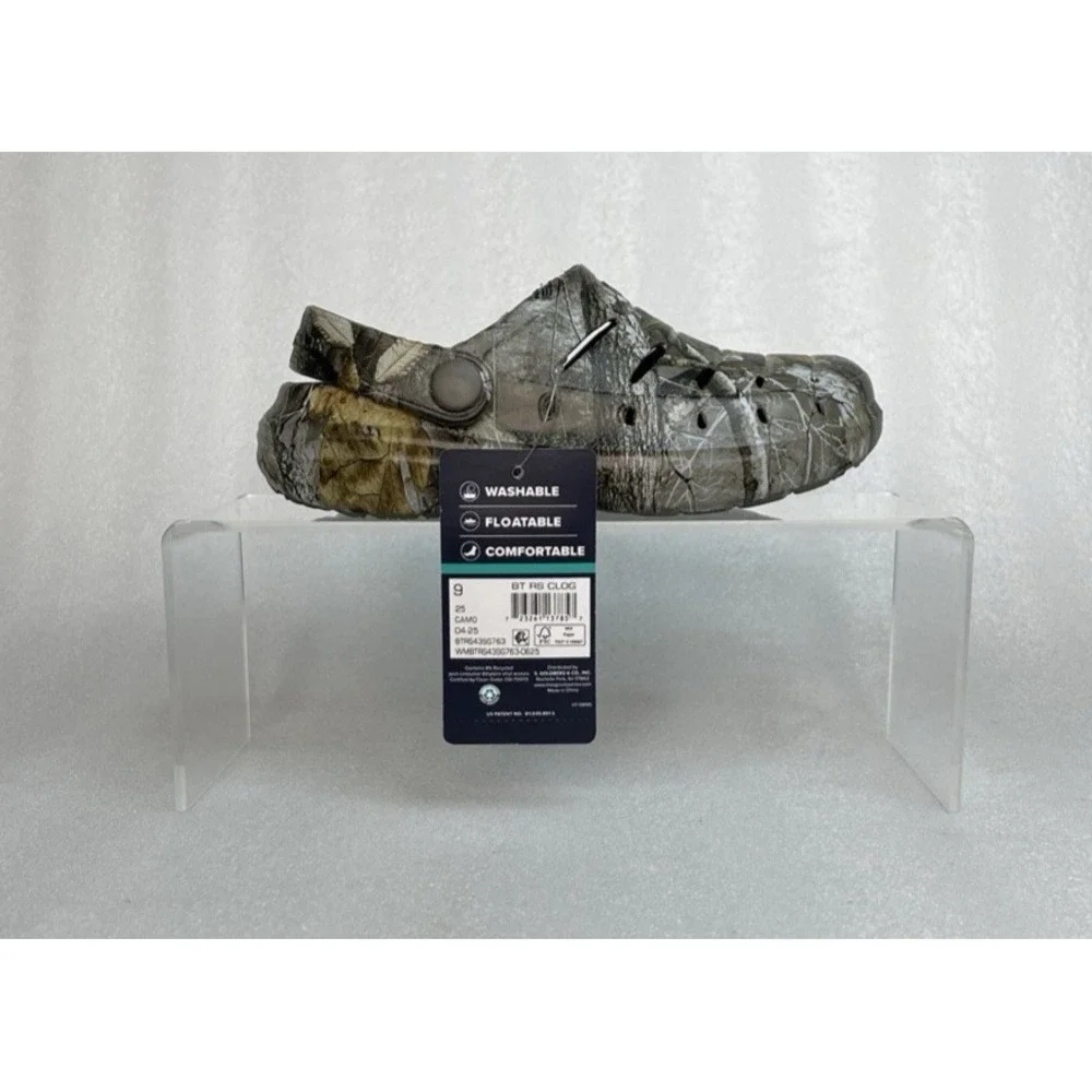 Rugged Shark Camo Real Tree Edge Eva Clogs Lightweight Slip on Boys Size 9 NEW